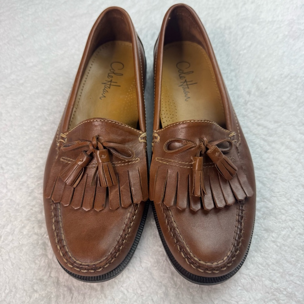 Cole Haan Men's Brown Tassel Leather Loafer Dress Shoes Size 10M C01063